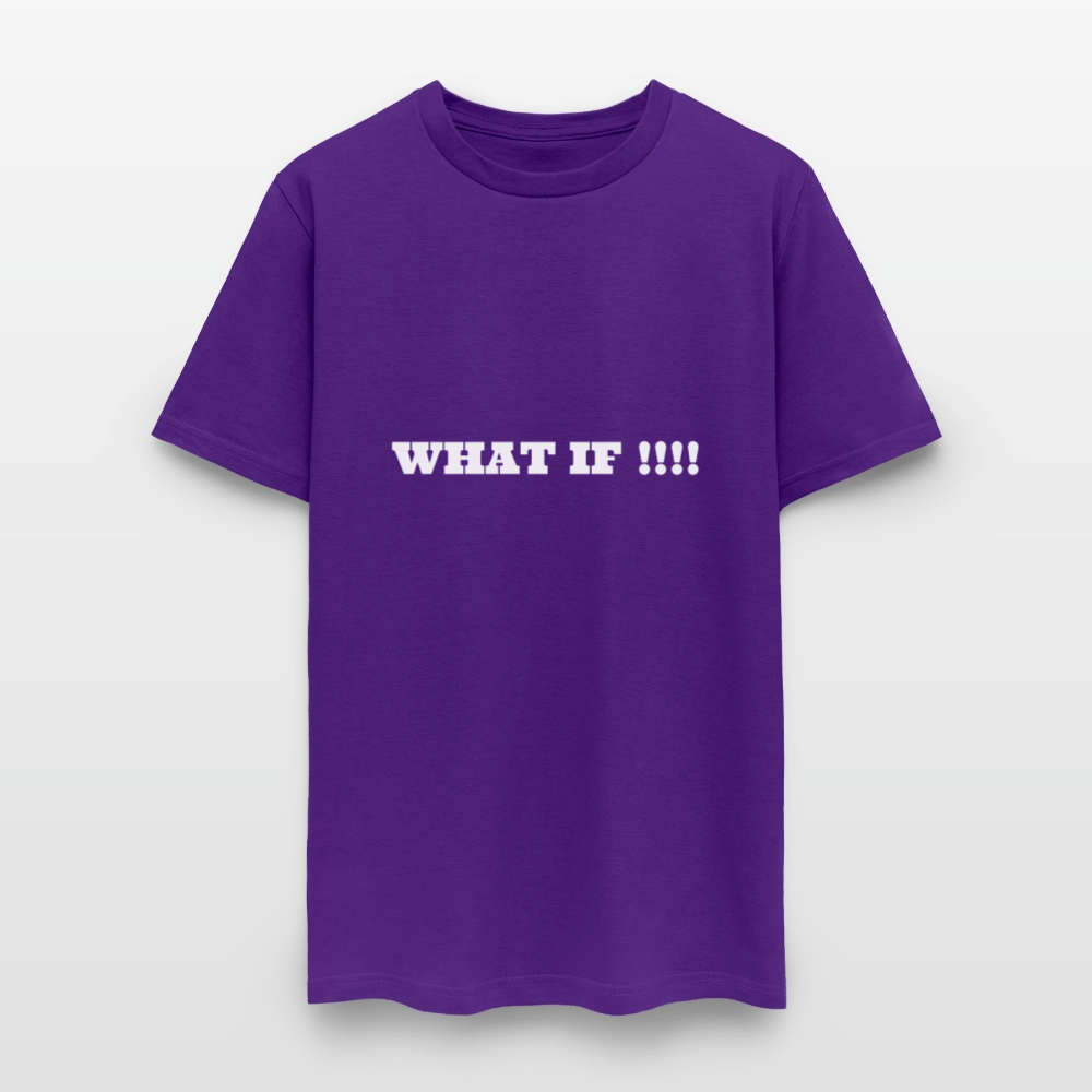 Men's T-Shirt | GILDAN 5000 WHAT IF !!!! - purple