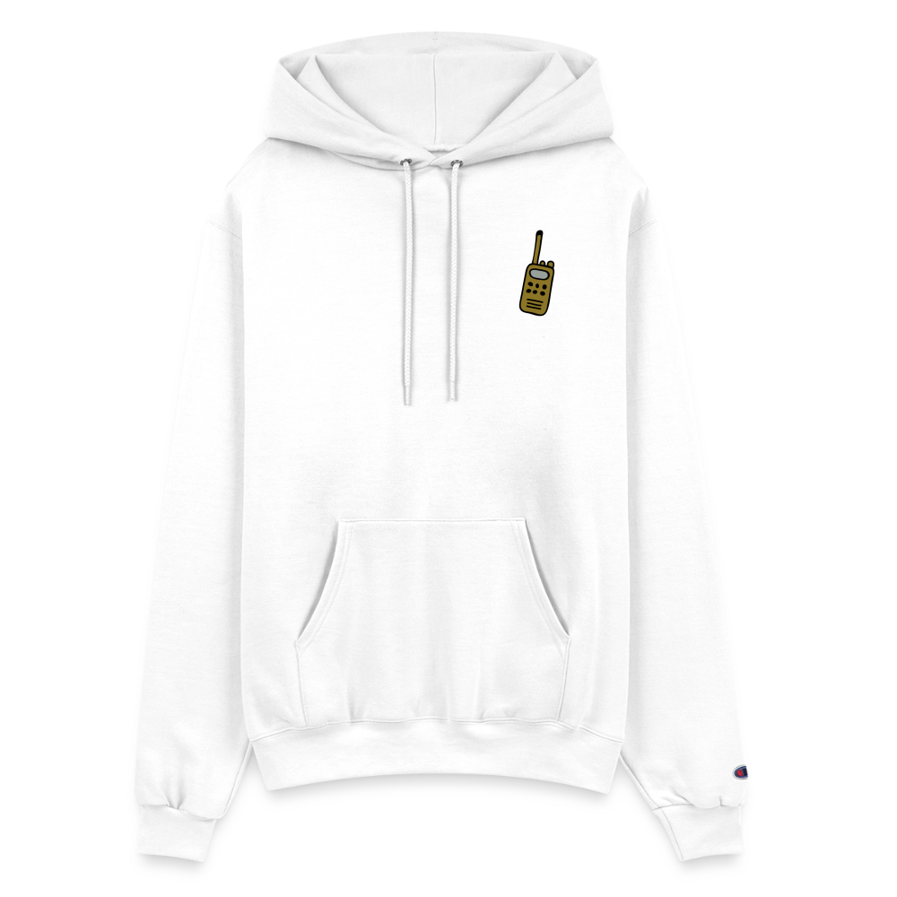 Champion Unisex Powerblend Hoodie WALKIE TALKIE - white