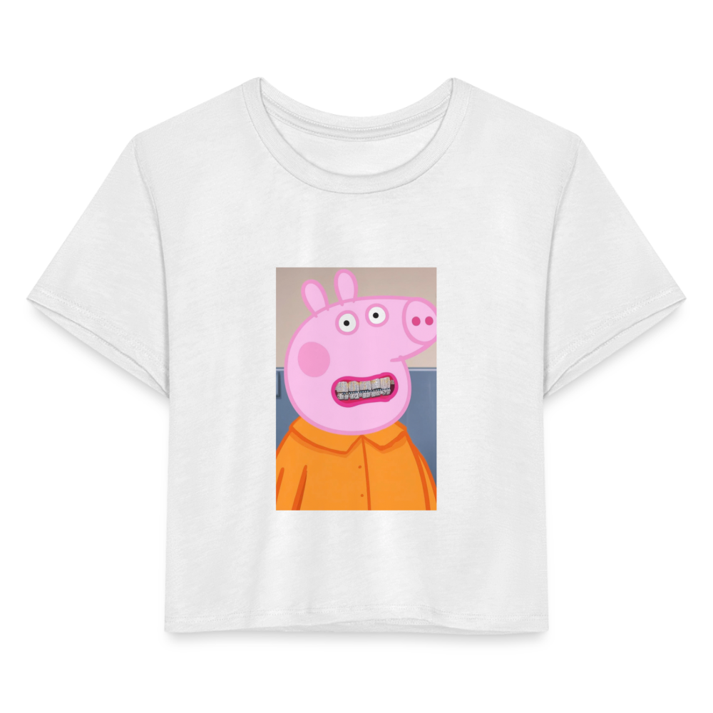 Women's Cropped T-Shirt pepper - white