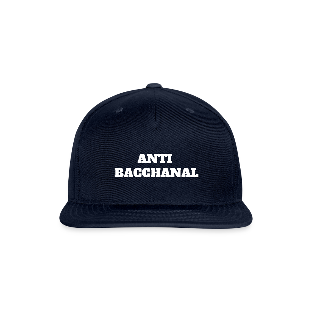Snapback Baseball Cap ANTI  BACCHANAL - navy