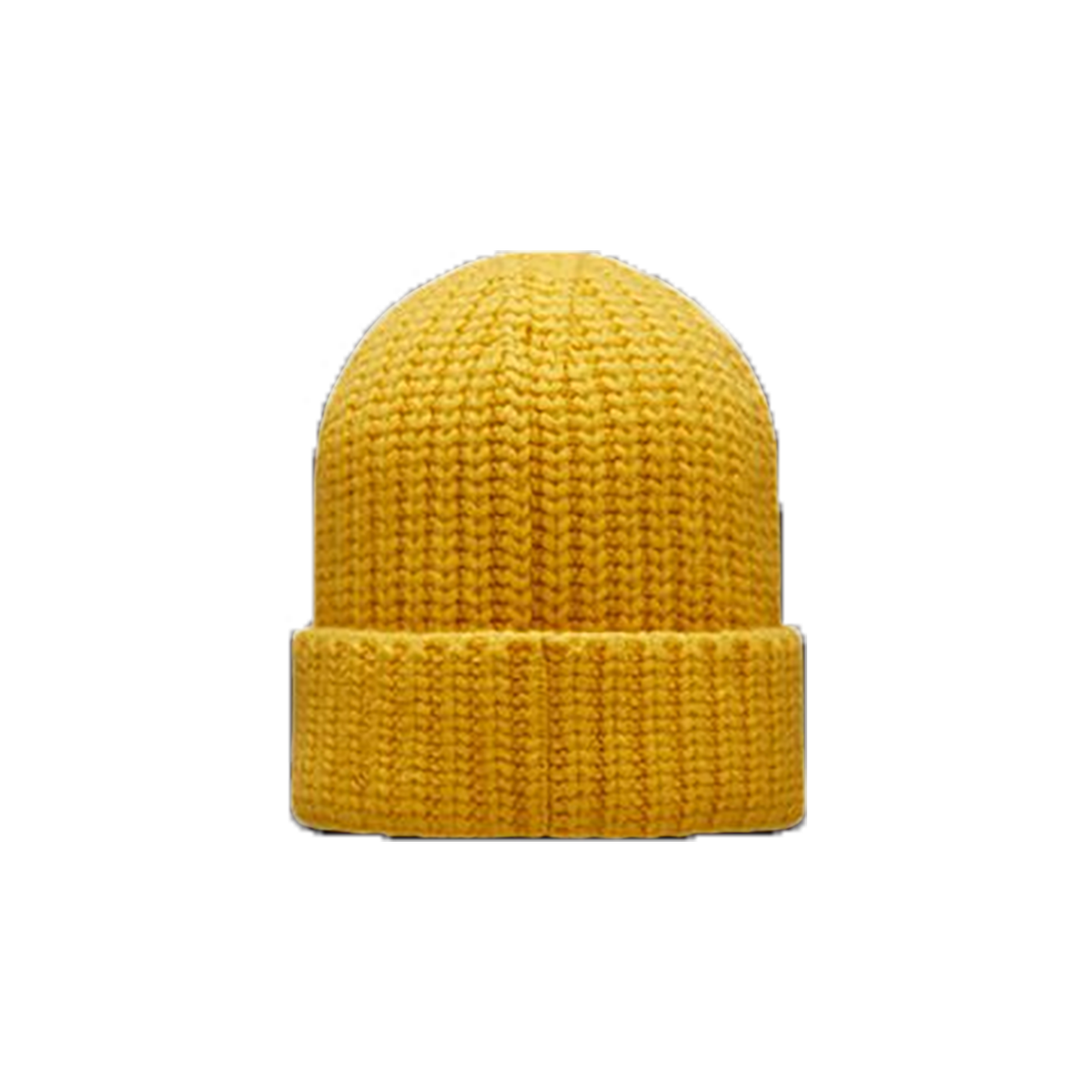 MONCLER BERRETTO TRICOT RIB-KNIT BEANIE IN YELLOW