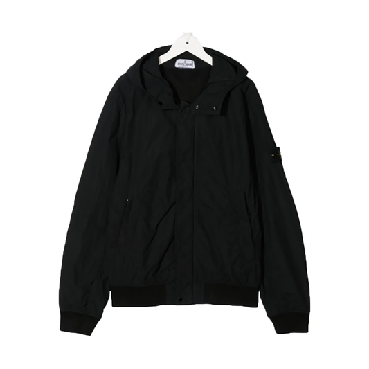 STONE ISLAND CRINKLE JACKET IN BLACK