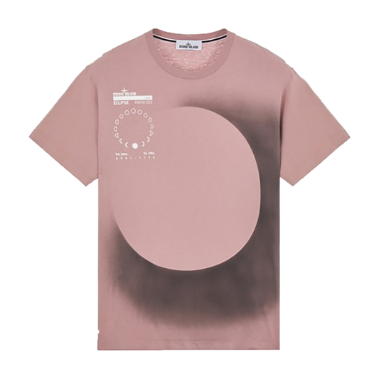 STONE ISLAND LUNAR ECLIPSE THREE T-SHIRT IN PINK QUARTZ