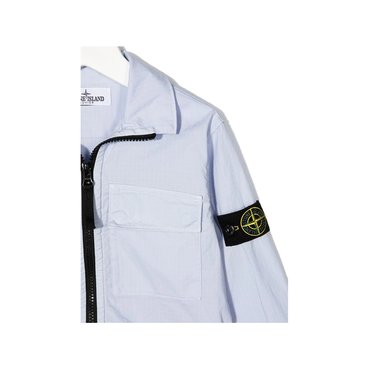 STONE ISLAND JUNIOR RIPSTOP POPLIN JACKET IN LILAC